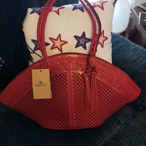 Patricia Nash Trope Dome Tote Leather